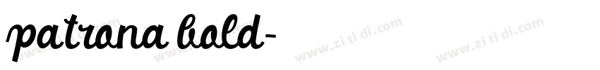 patrona bold字体转换